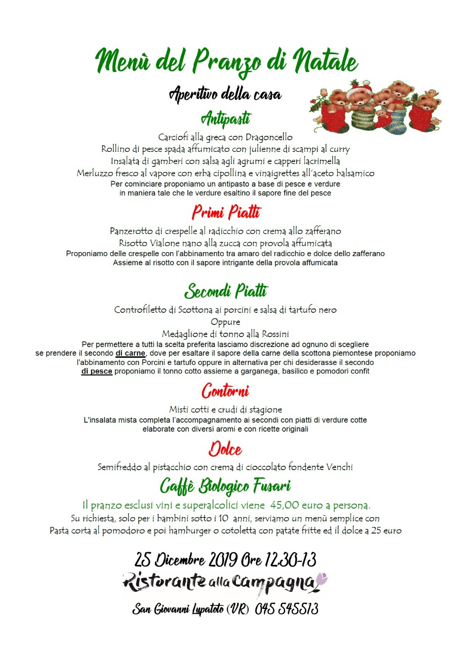 Menu Di Natale Pdf.Menu Di Natale Ristorante Alla Campagna